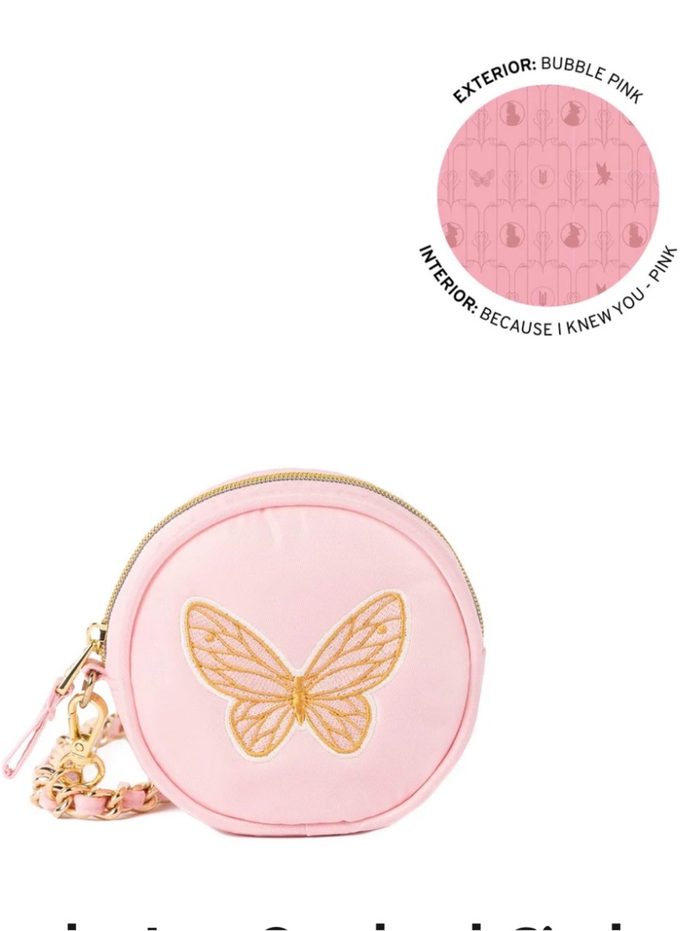 Lug Wicked x Lug Ozwheel Circle Pouch & Metal Chain Wristlet Bubble Pink